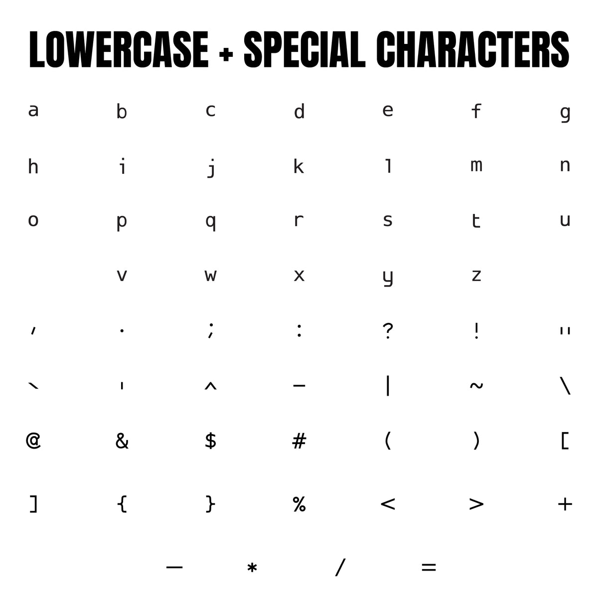 ClearCode Stamp Set, 94 pcs.  *PRE-ORDER*