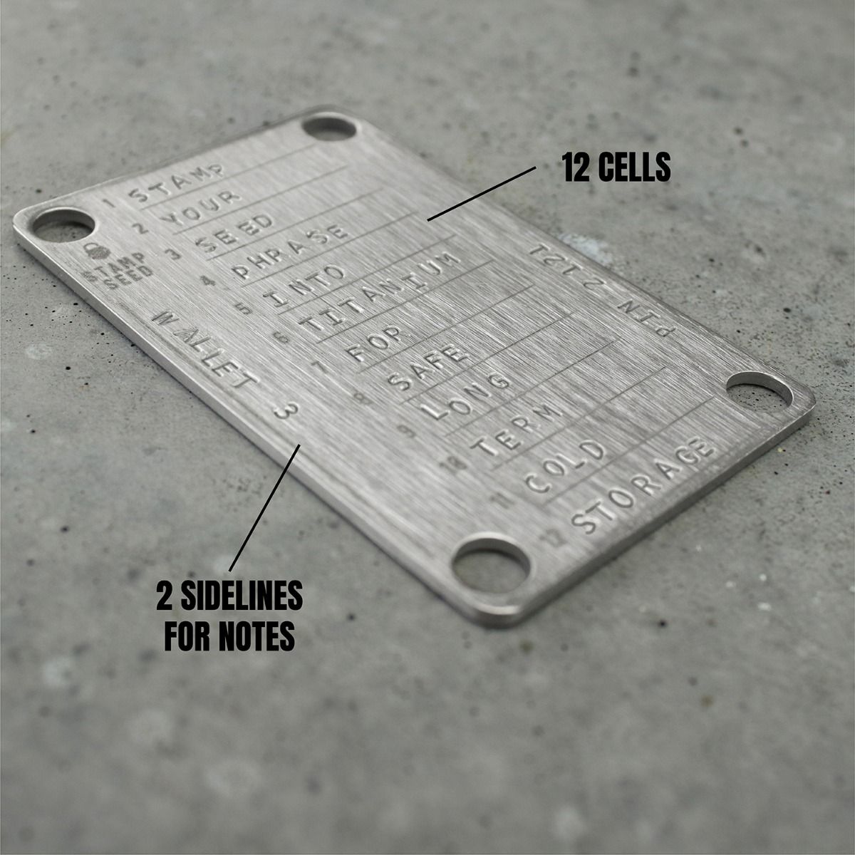 Titanium Seed Plate, 12-word