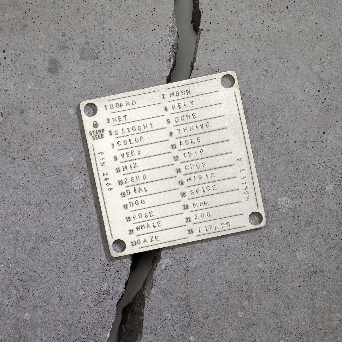 Titanium Seed Plate, 24-word