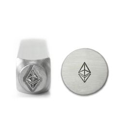 Ethereum Logo Metal Stamp, 6mm